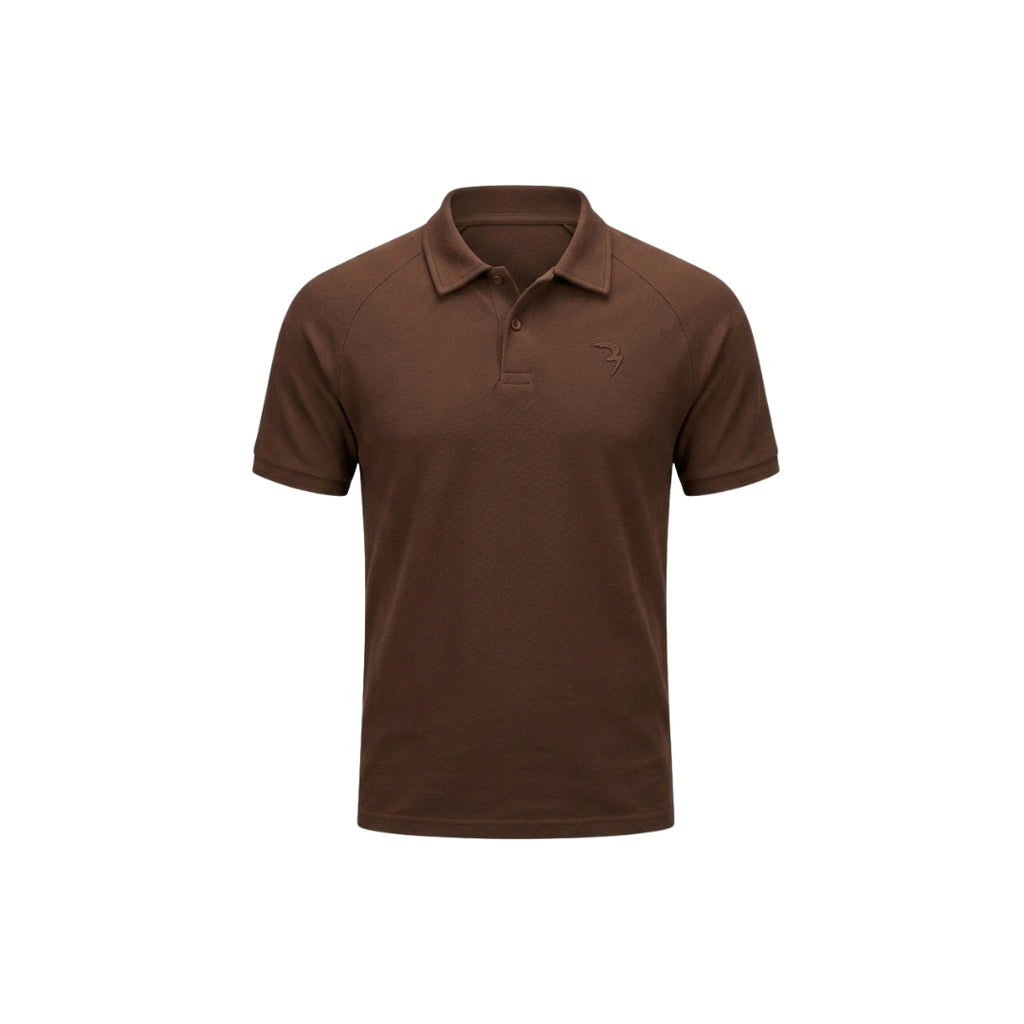 RAGLAN POLO - COFFEE BEAN