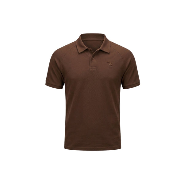 RAGLAN POLO - COFFEE BEAN