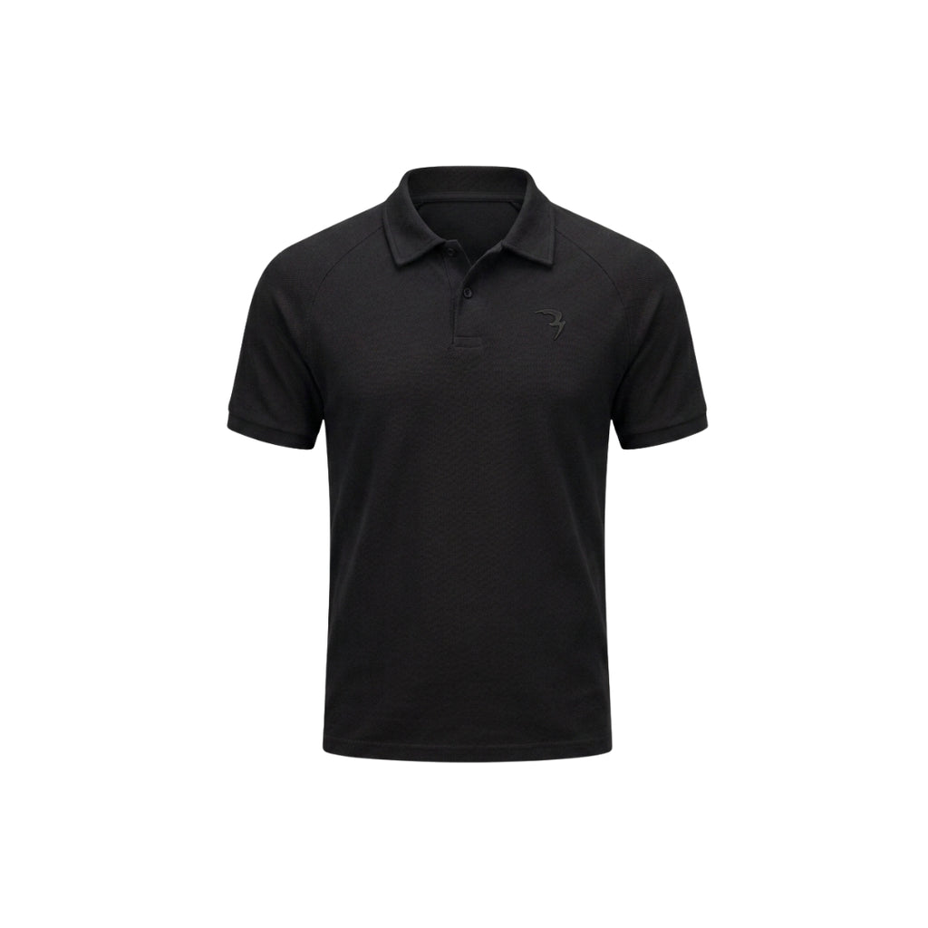 RAGLAN POLO - BLACK