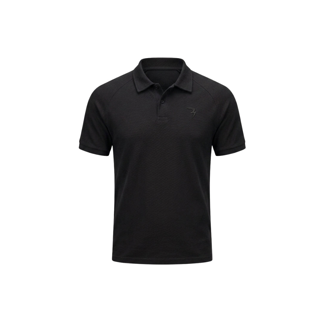 RAGLAN POLO - BLACK
