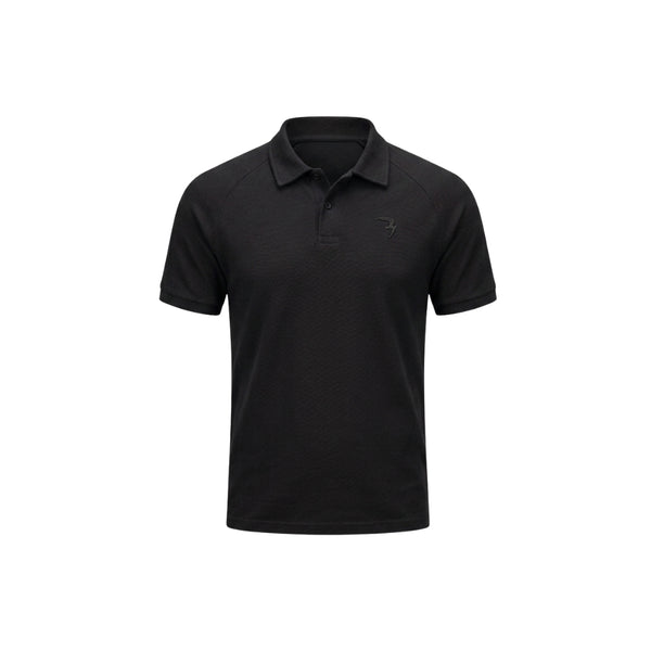RAGLAN POLO - BLACK