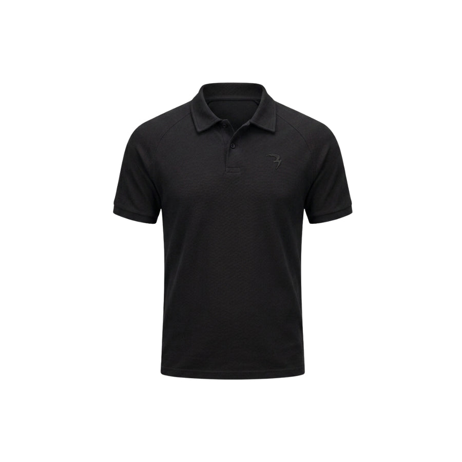 RAGLAN POLO - BLACK