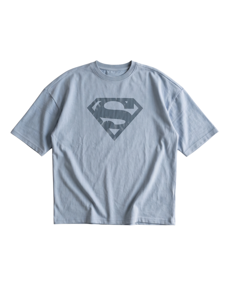 Superman Washed Drop Shoulder