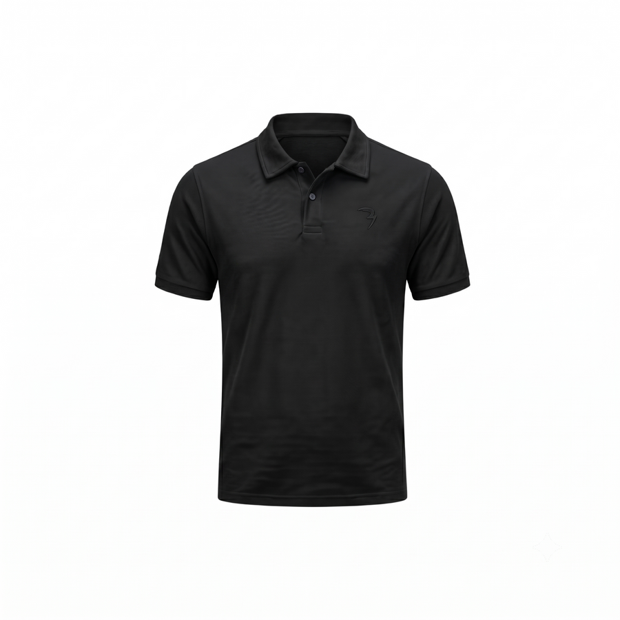 BOXY POLO - Black