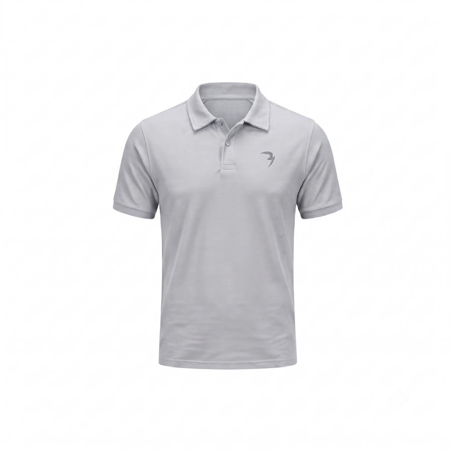 BOXY POLO - Gray