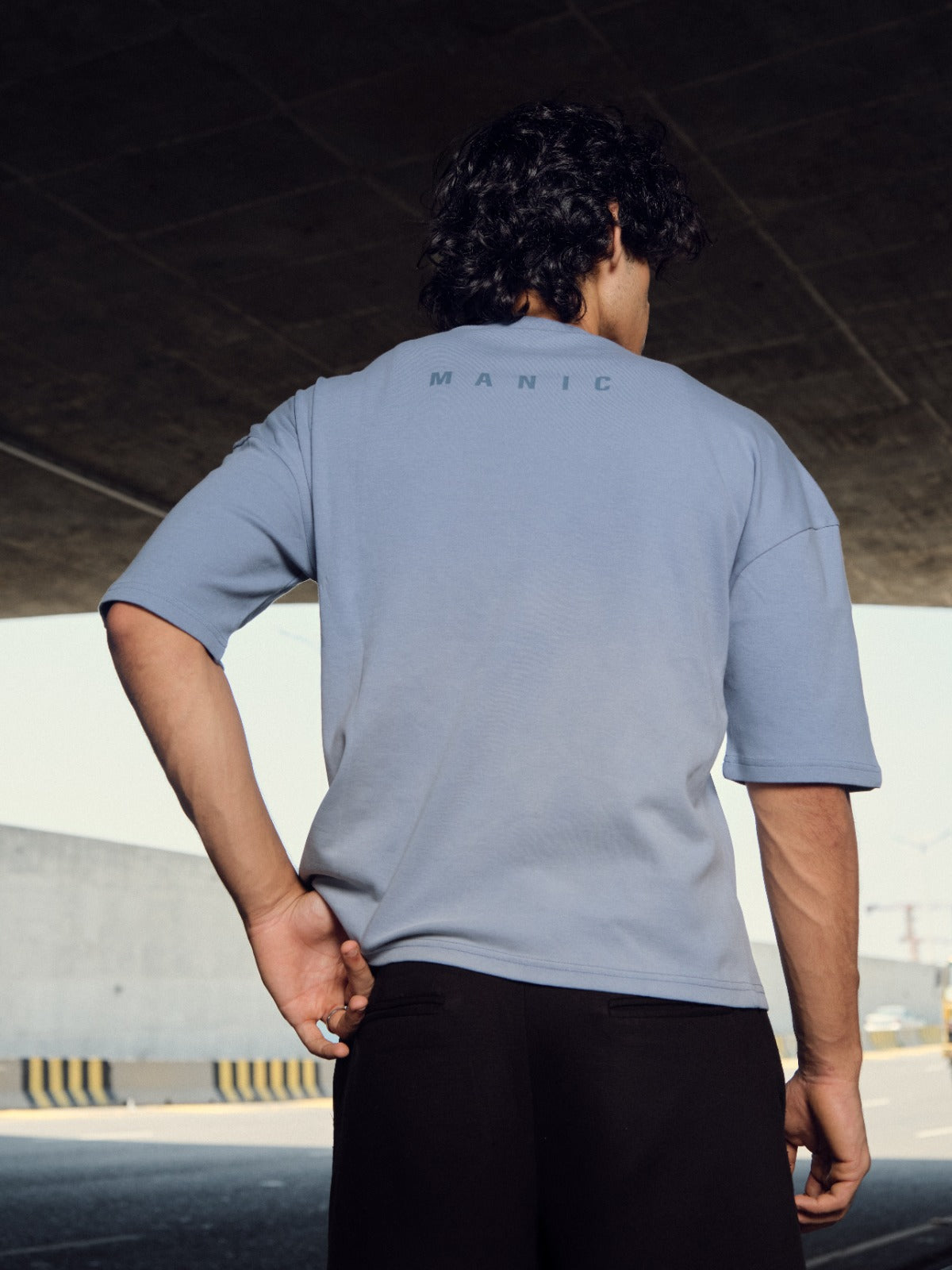 Superman Washed Drop Shoulder